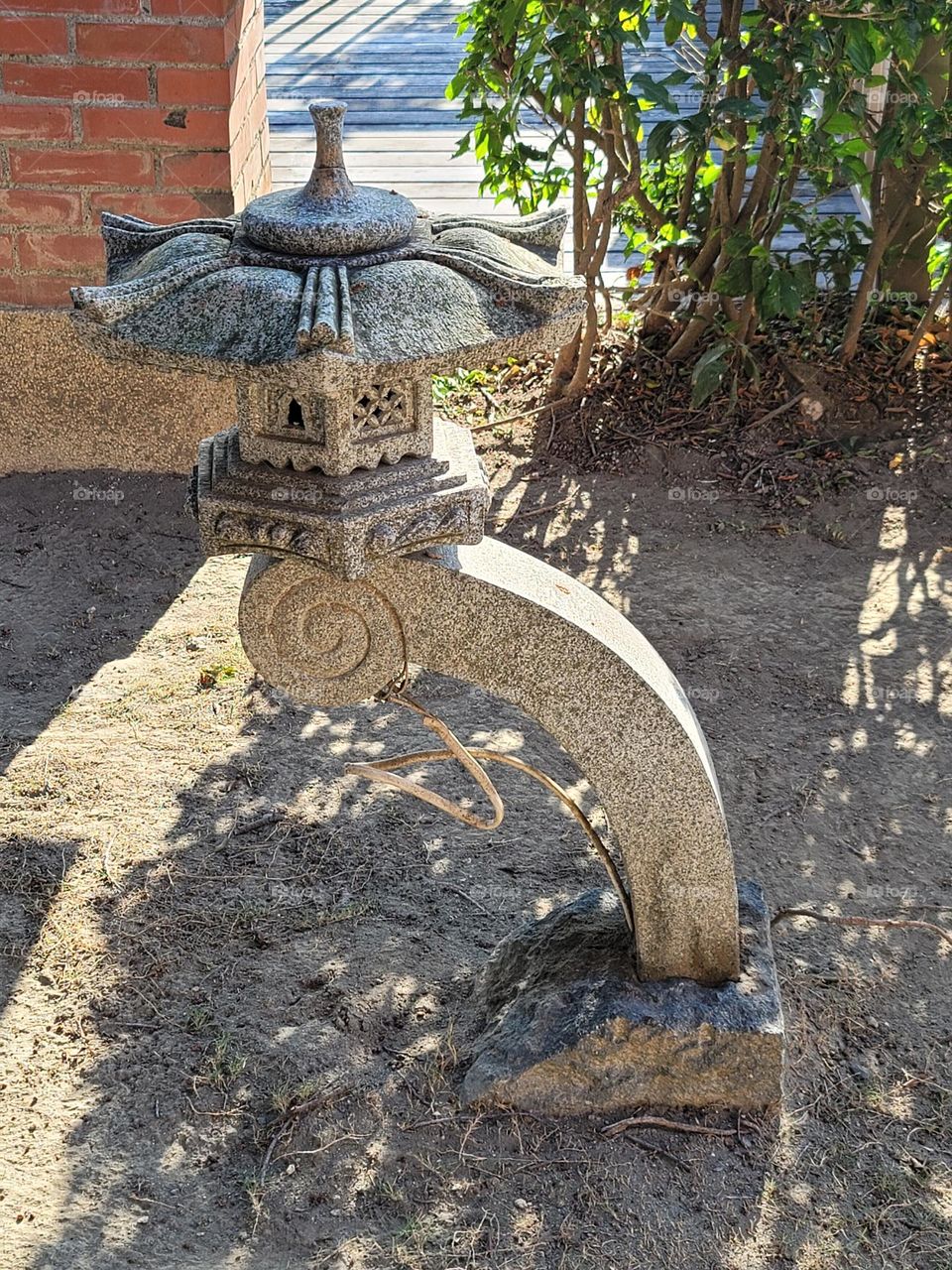 BUTOKUDEN.Majestic traditional Japanese temple architecture. To promote the martial spirit of Bushido. Construction completed in 1924 AD. Japanese stone lantern.Stone Lamp .