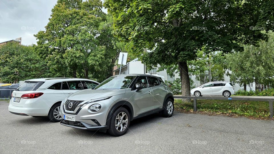 A private car parked in Helsinki, the capital of Finland