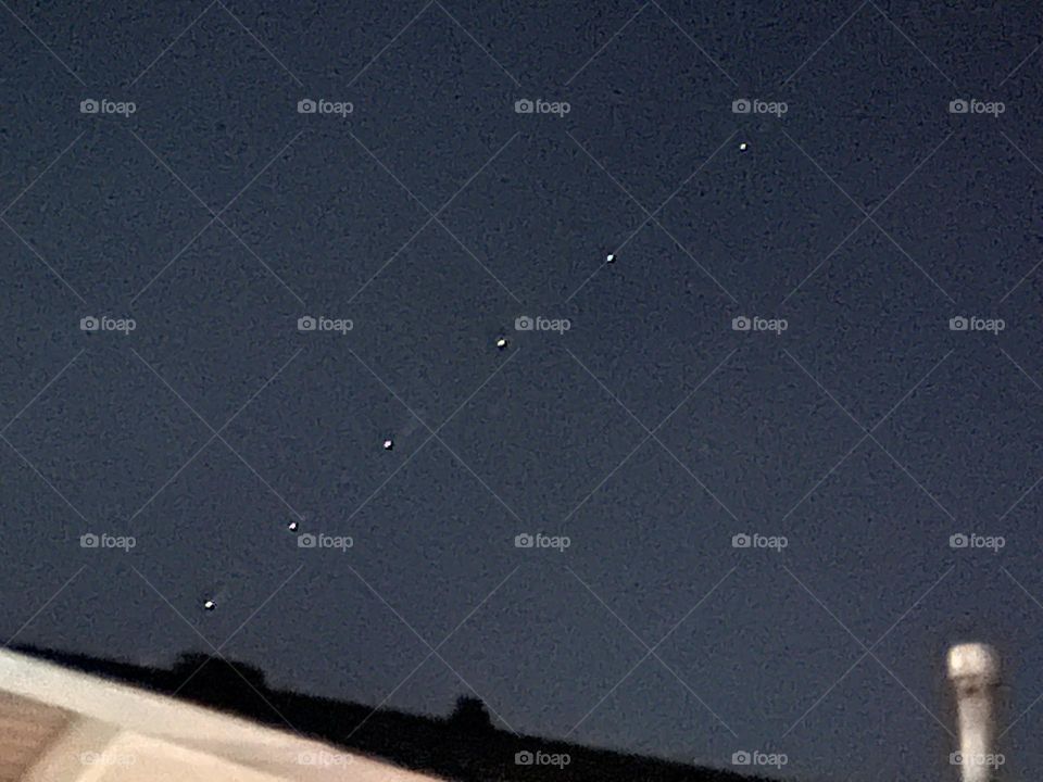 Moving Weird anomaly in night skies