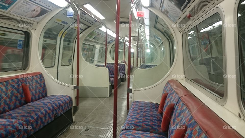 empty Bakerloo Line train