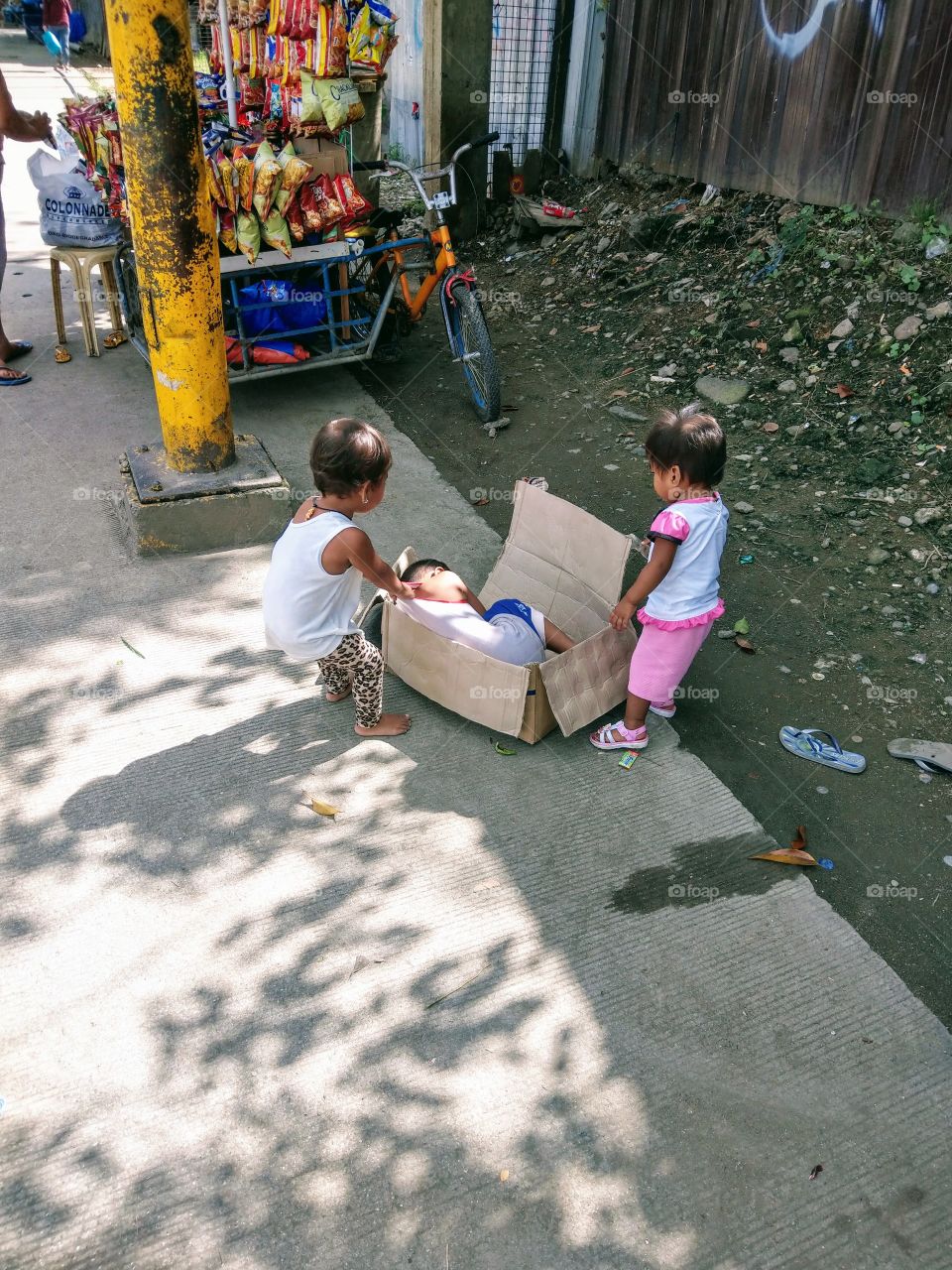 kids playing in the streets