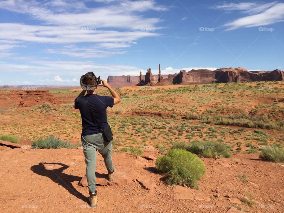 Looking inside the landscape of the Monument valley,Utah