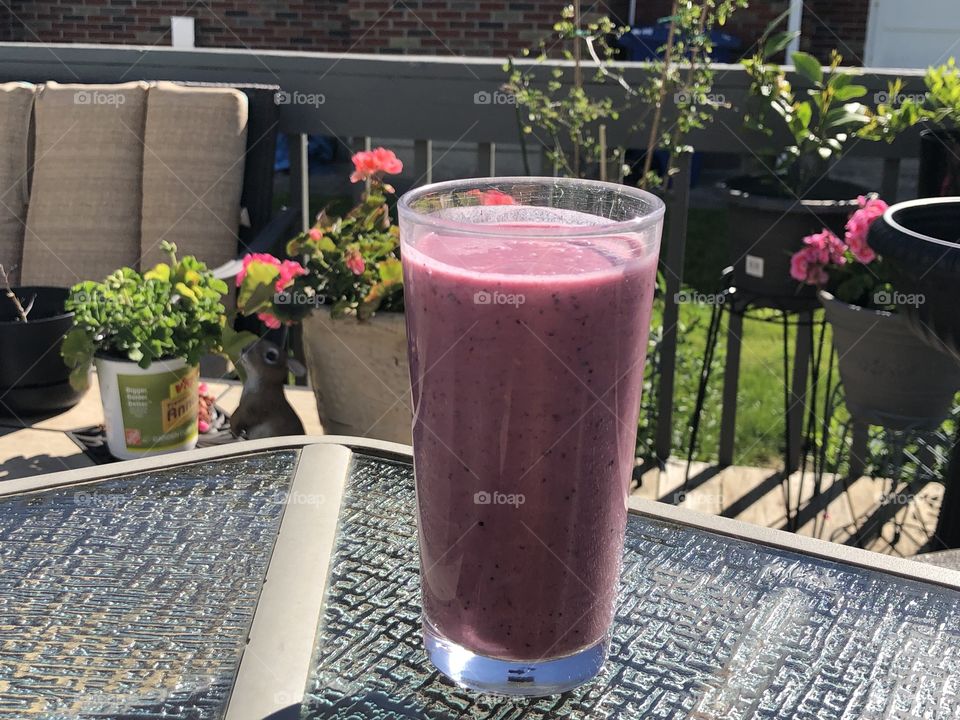 Protein fruit smoothie, a healthy way to start the day