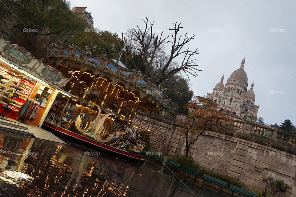 Carousel at Sacre-Coeur, Paris