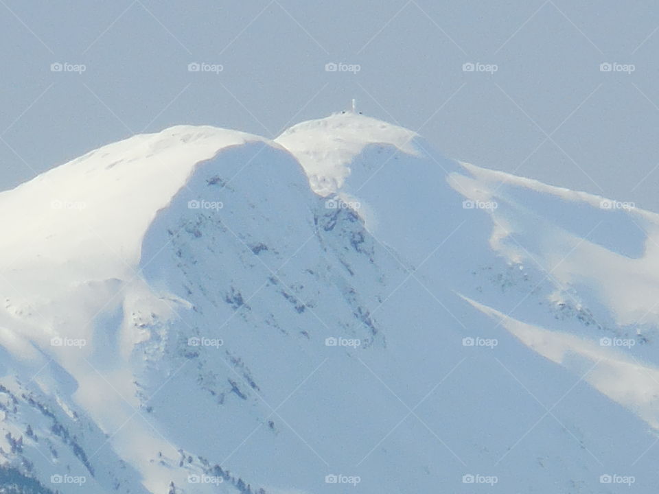 Mountain by Mendenhall Glacier in Juneau Alaska, Winter of 2016