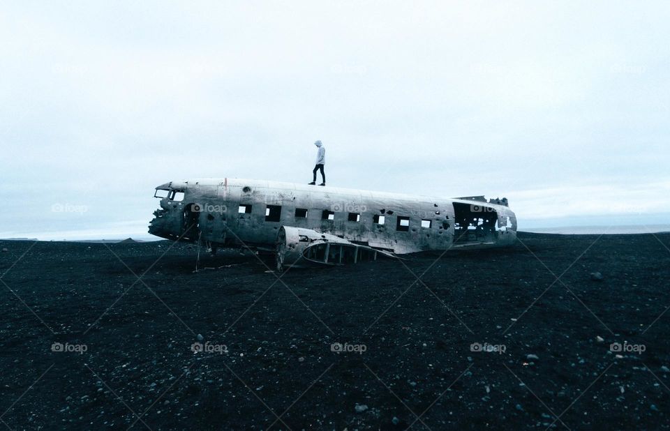 crushed plane
