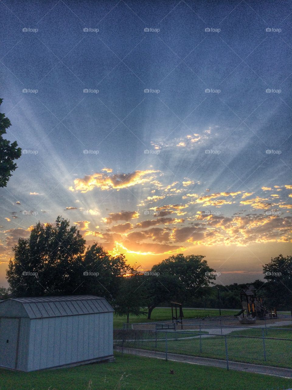Texas Backyard Sunset