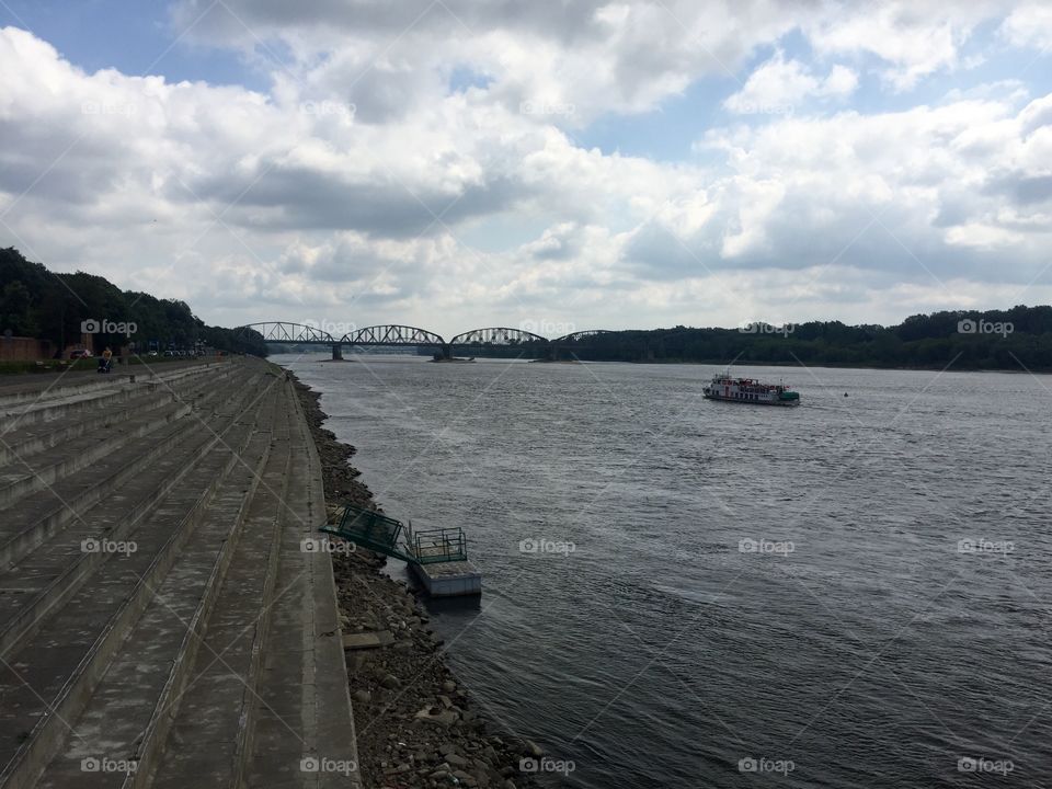 A riverbank in Torun