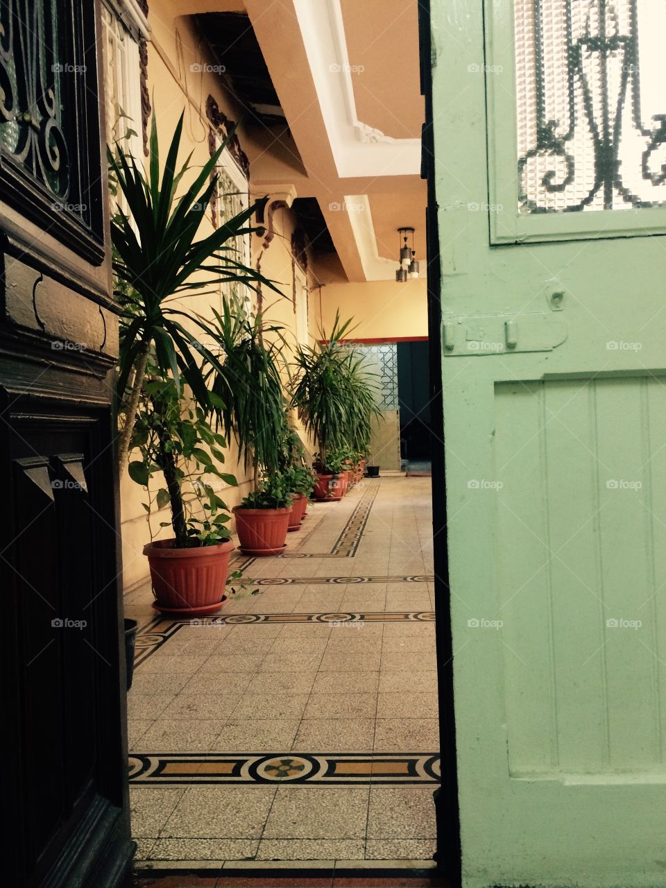 From inside a building