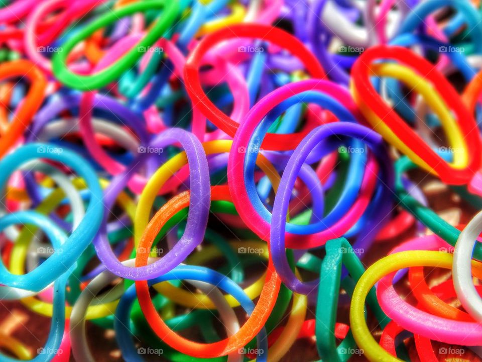 Colorful rubber bands