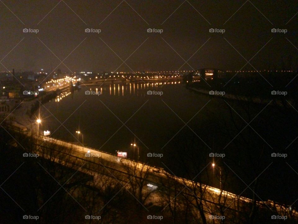 Ночной Киев зимой