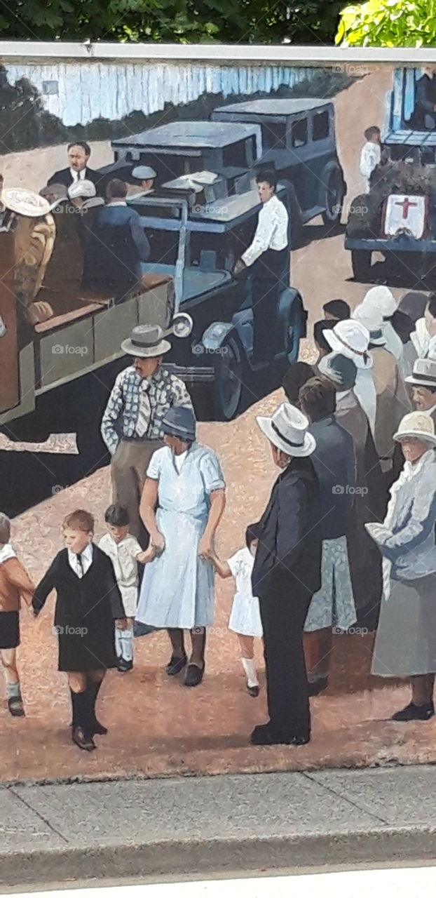 wallpainting in Chemainus Canada