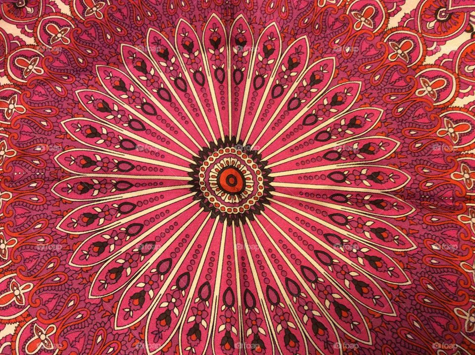 Pretty design on silk