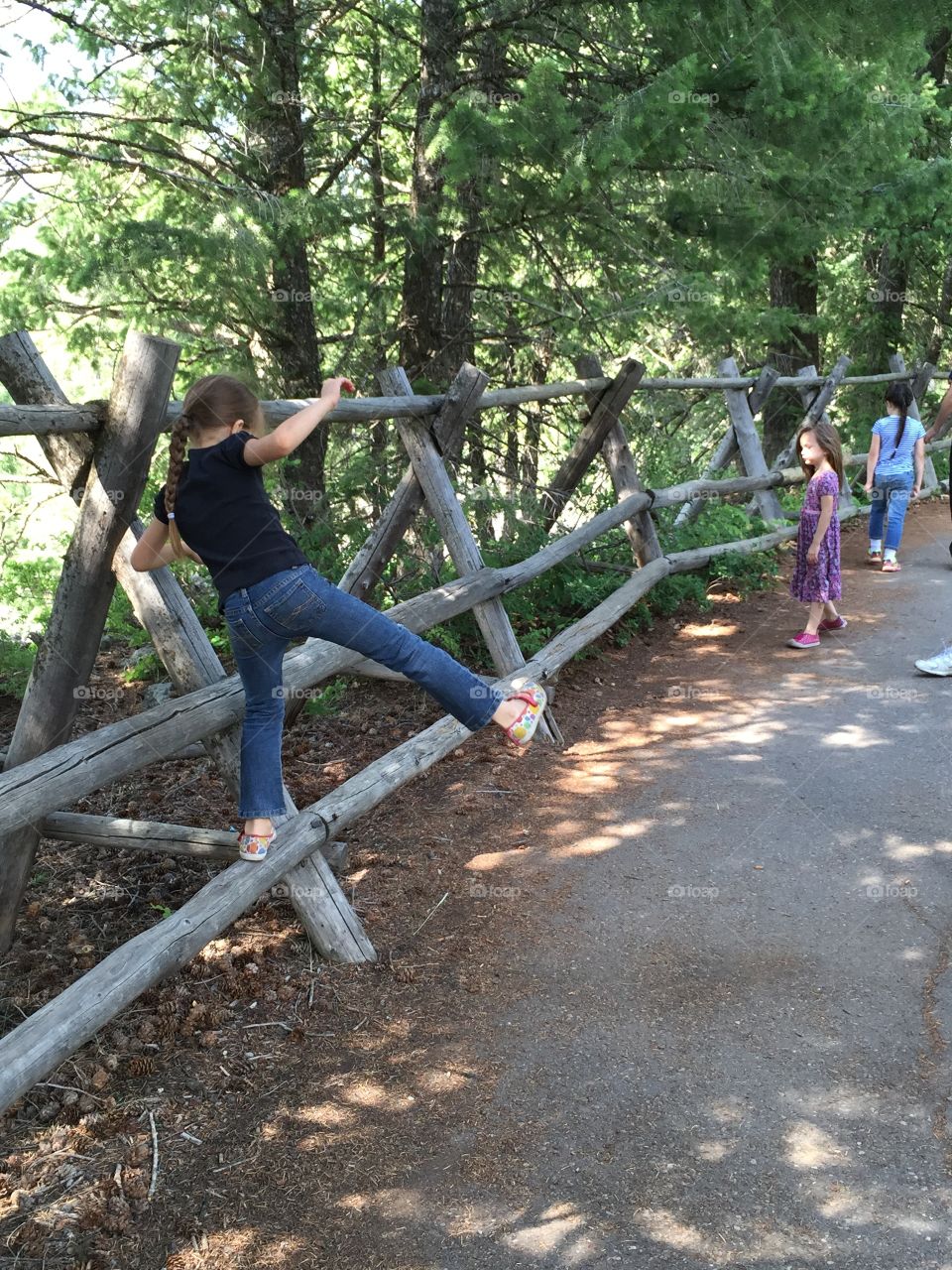 Kids playing in nature 