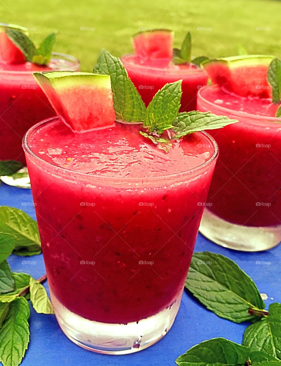 Refreshing watermelon mojito 