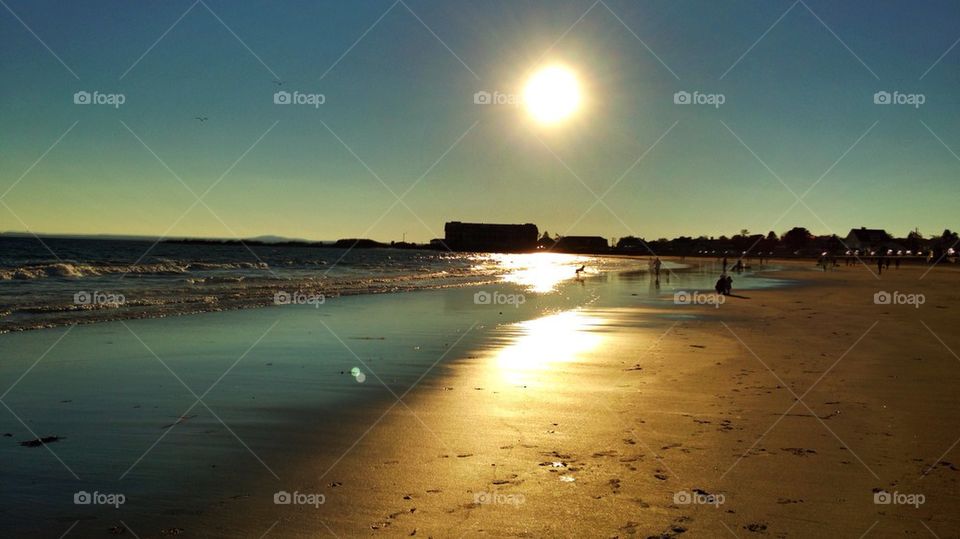 Late afternoon at Kennebunkport beach 