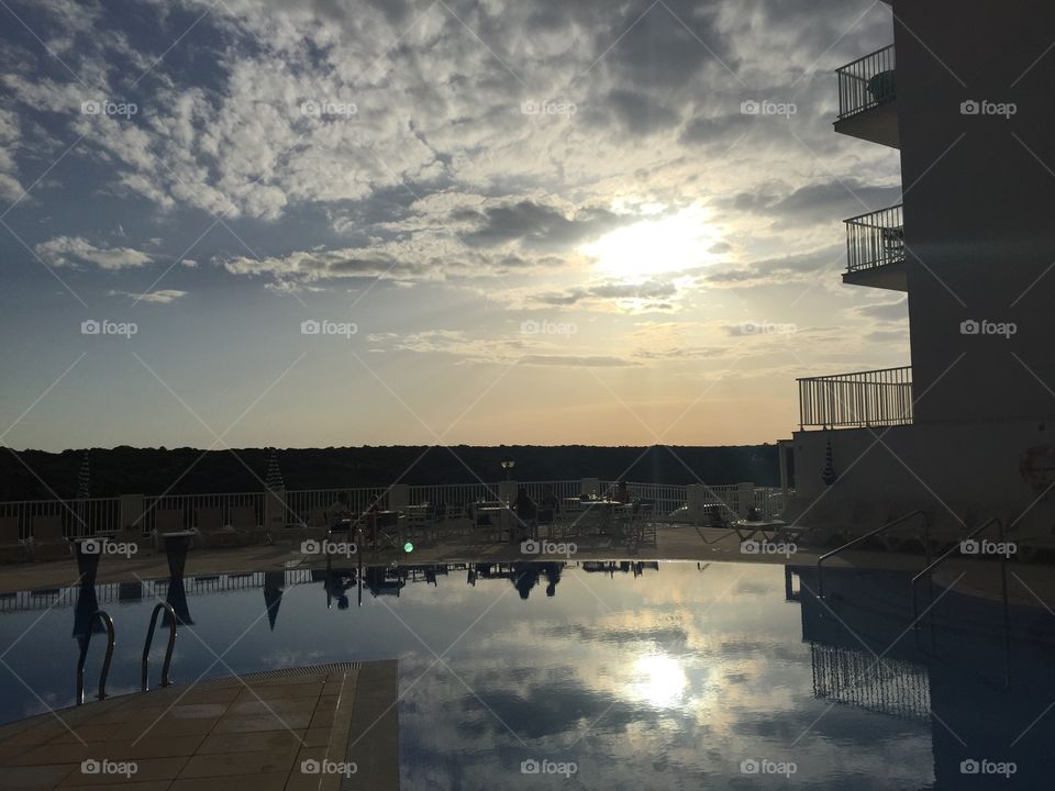 Reflection in the pool, Menorca