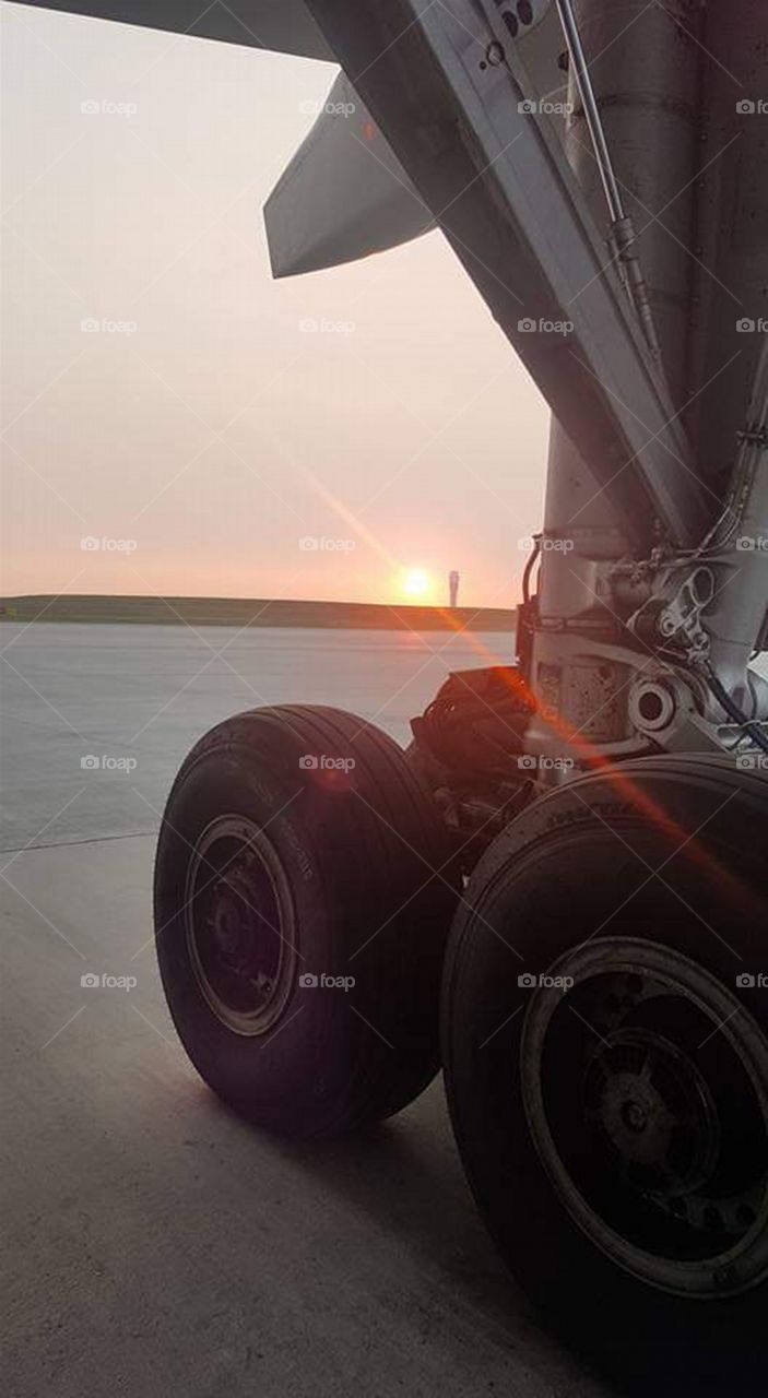 Sunset View in the Airport