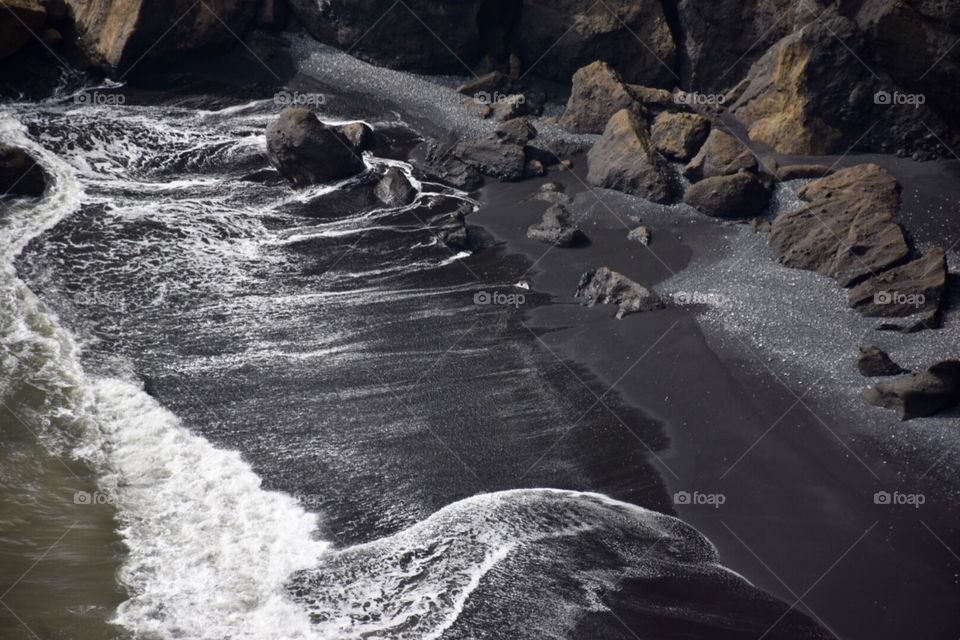 Black sand beach in Iceland 