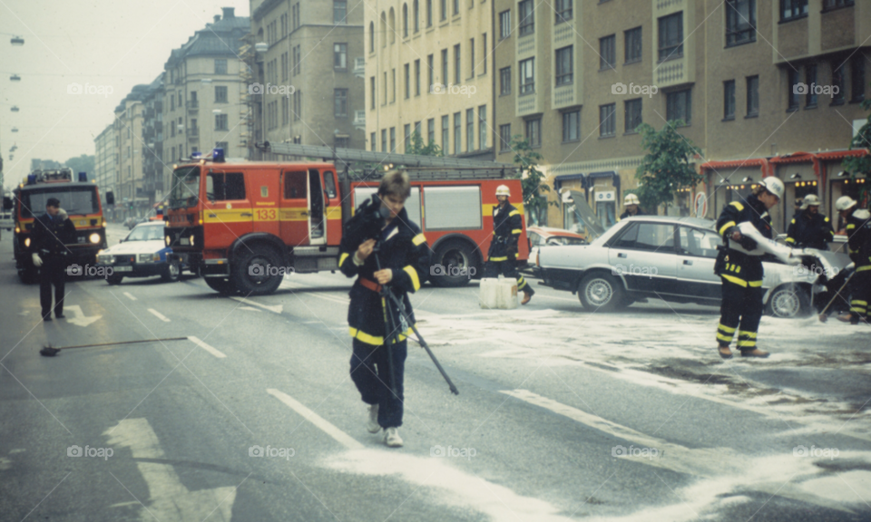 city car accident police by MagnusPm