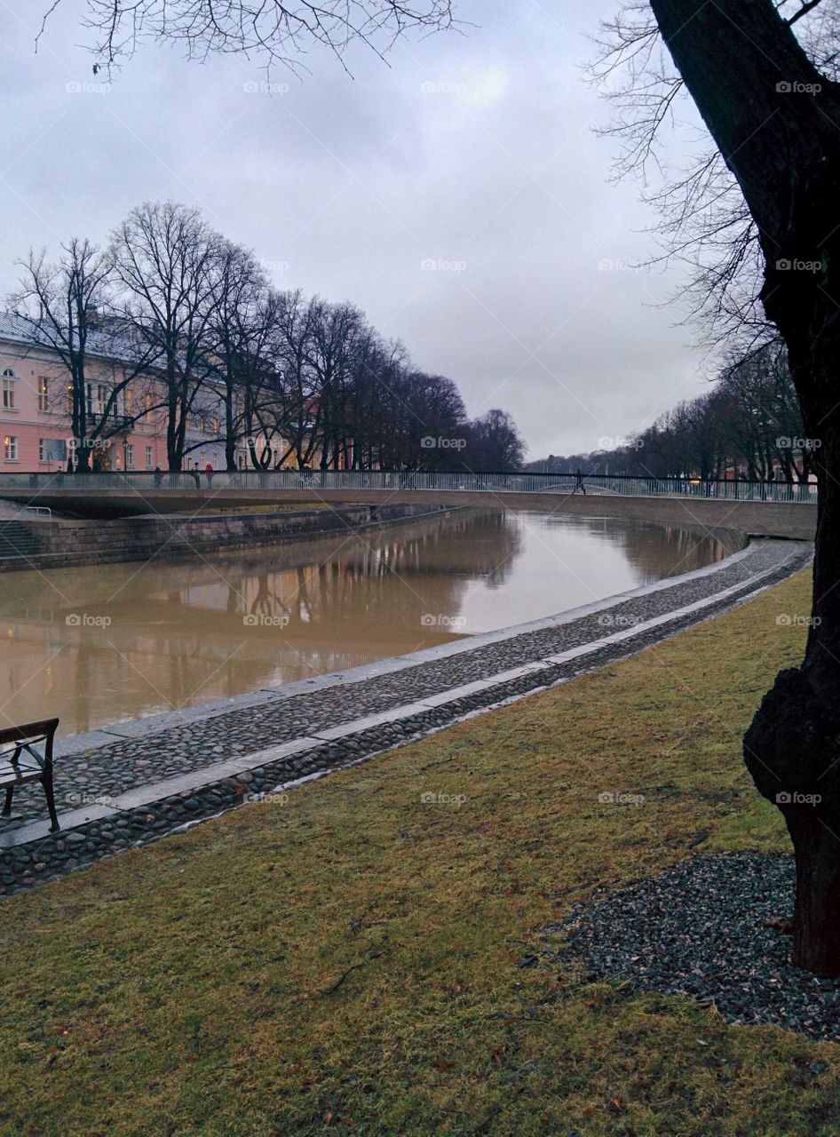 Spring river of Turku
