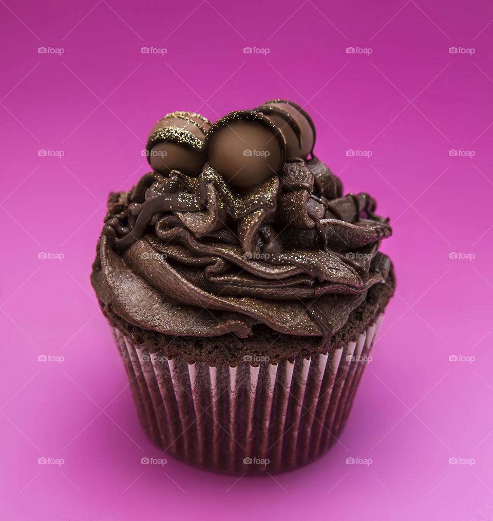 Triple chocolate cupcake