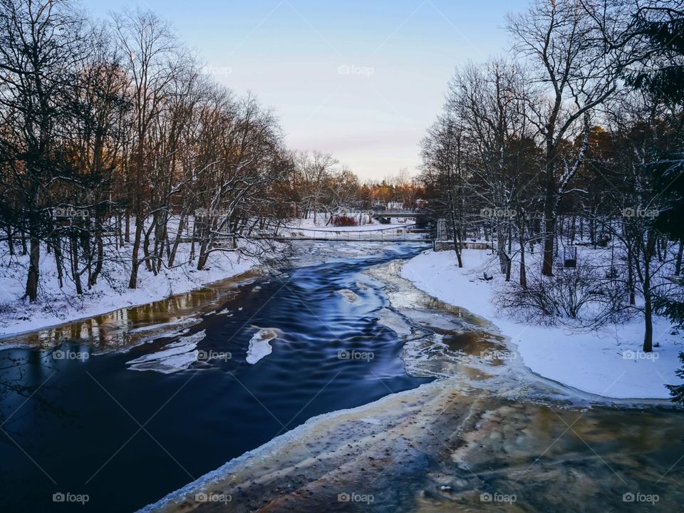 Frozen river 