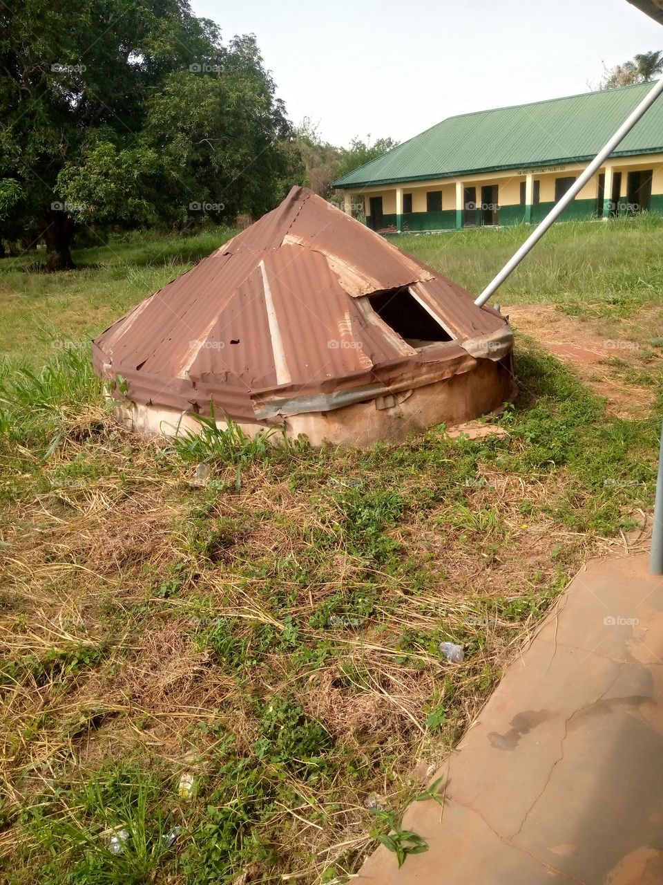 a modern well with pipe