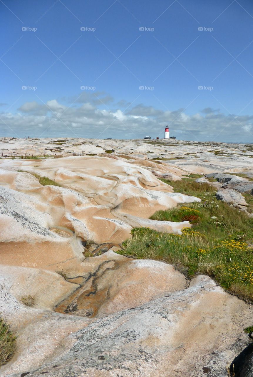 Distant view of lighthouse