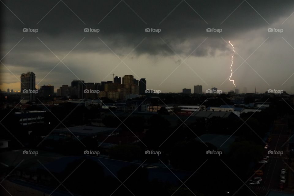 Lightning and storm