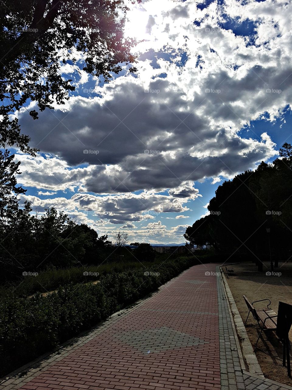 Atardecer nuboso en Madrid