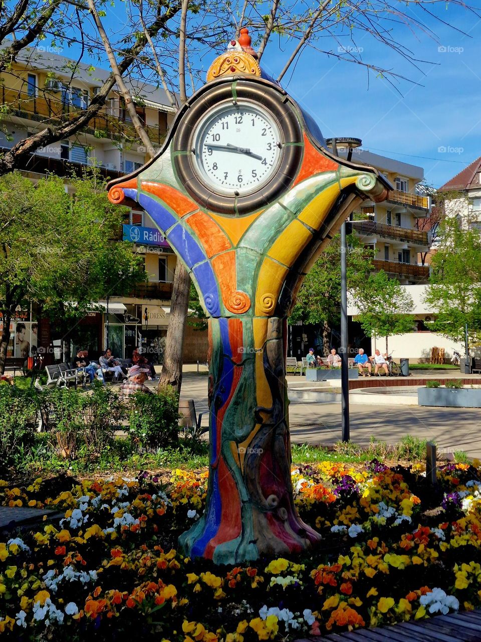 Colored clock.