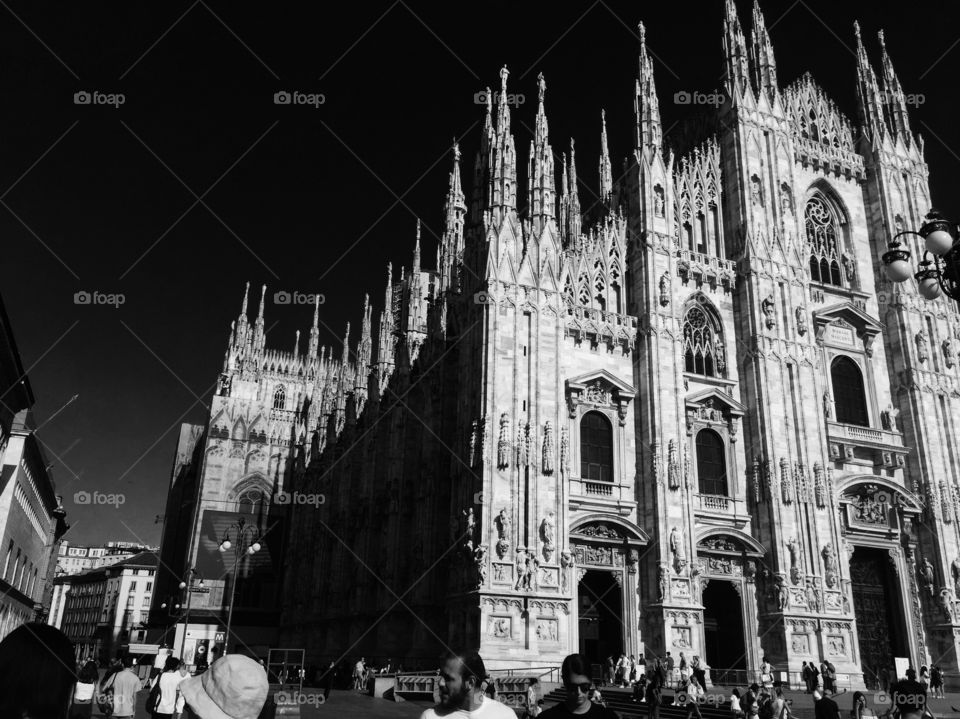 Duomo Cathedral of Milan, Italy ( side view)