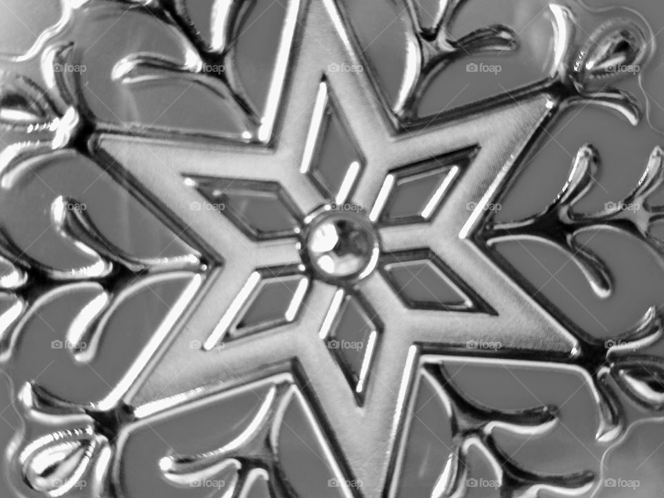 black and white snowflakes