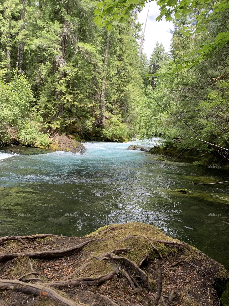 Blue pool river