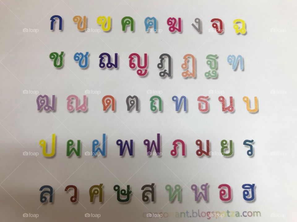 Thai alphabets 