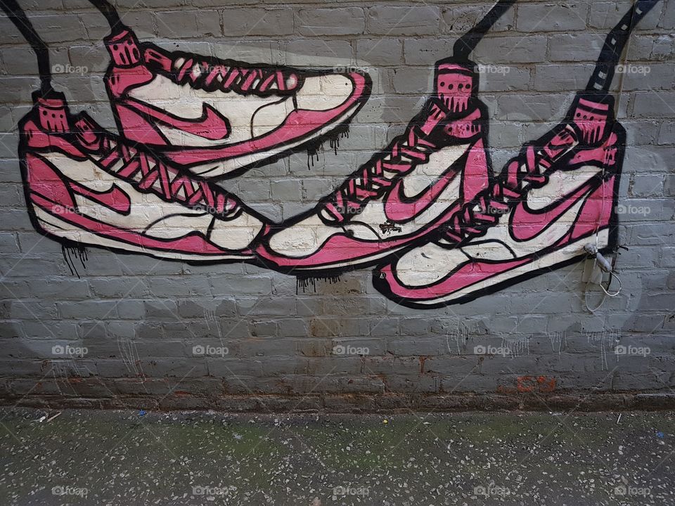 Nike trainers graffiti