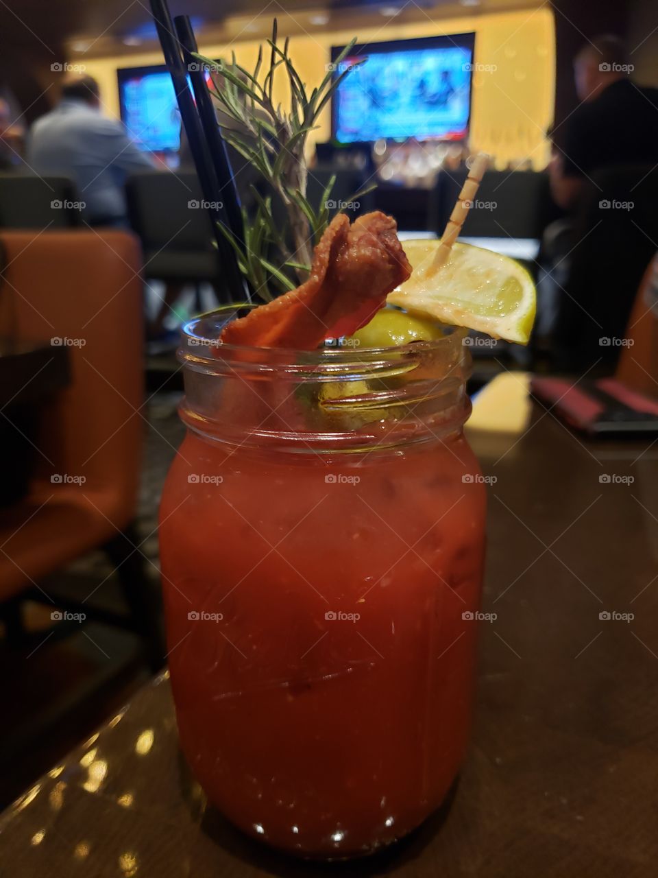 bloodymary with bacon