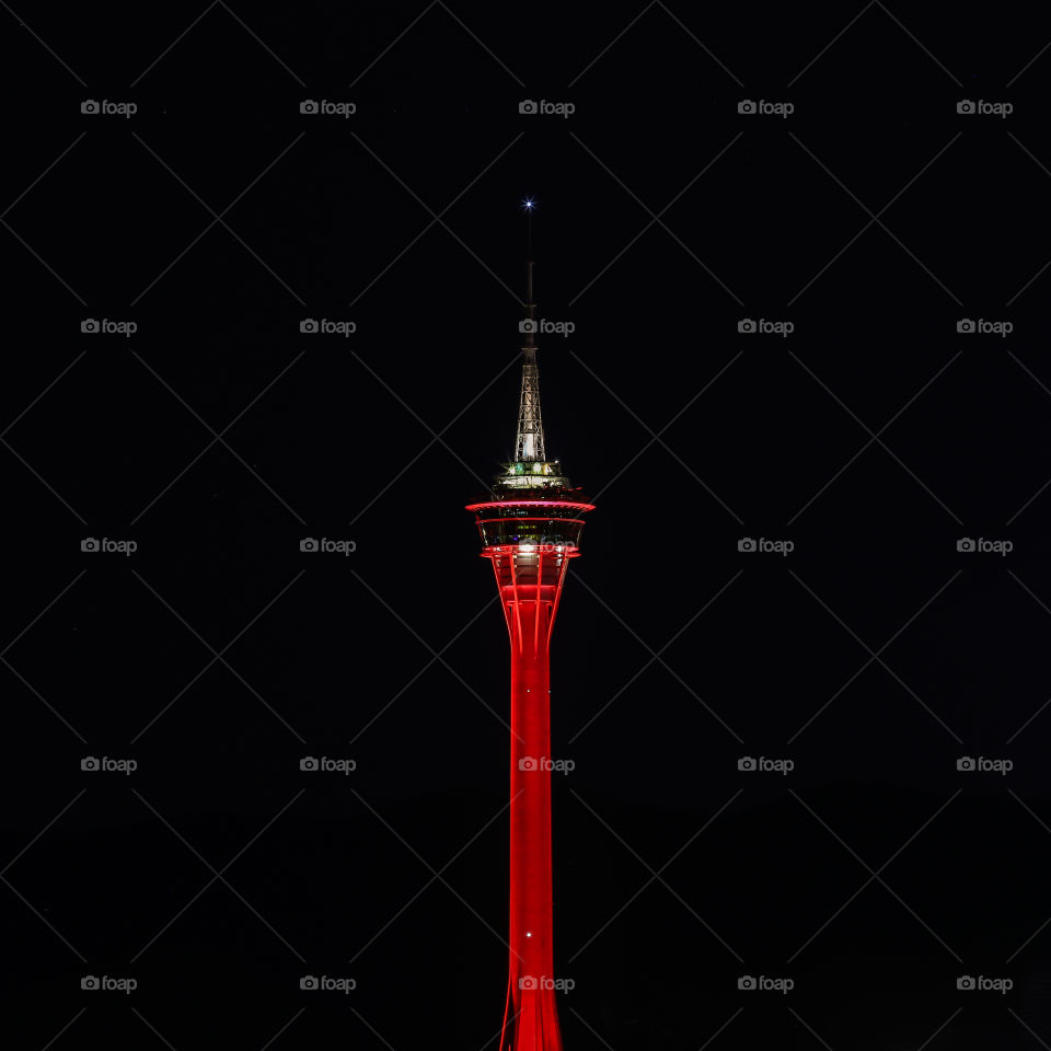 The Red Tower at Night time.