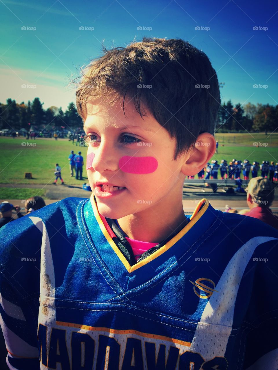 Close-up of rugby player