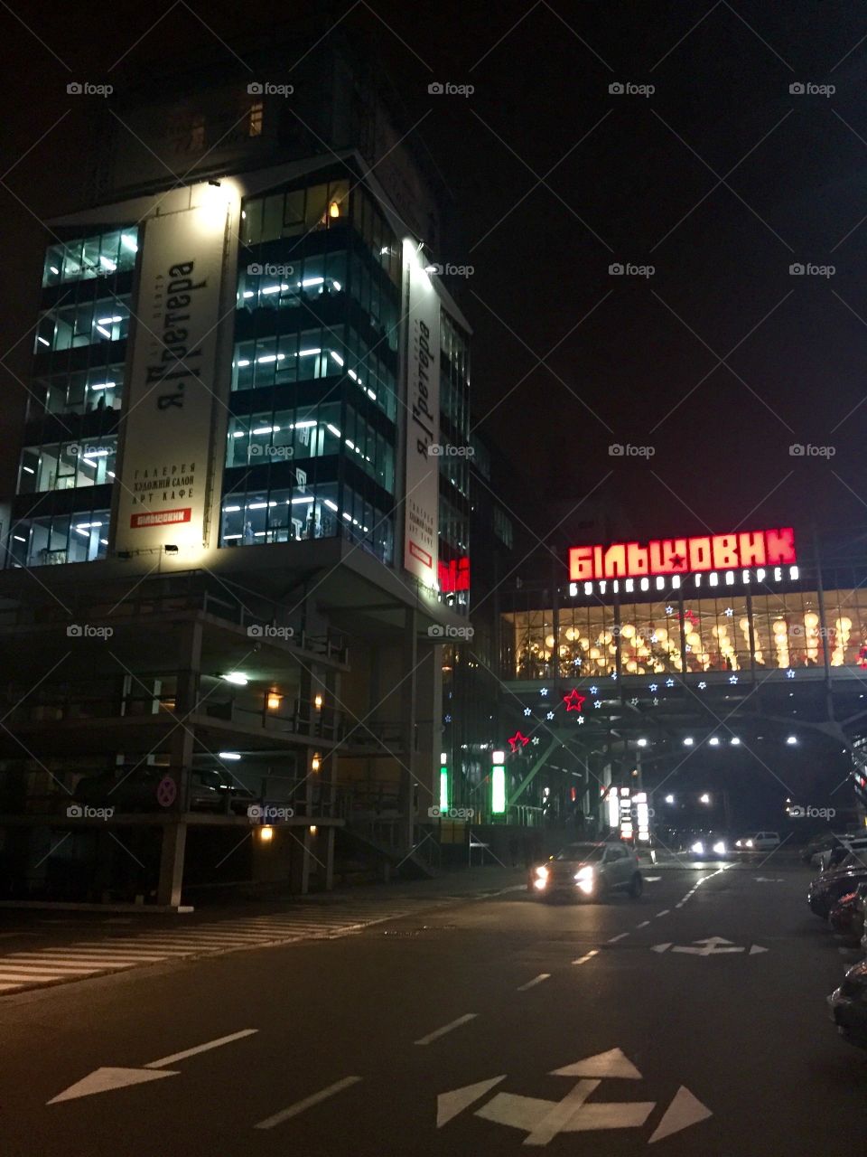 Shopping mall in the night