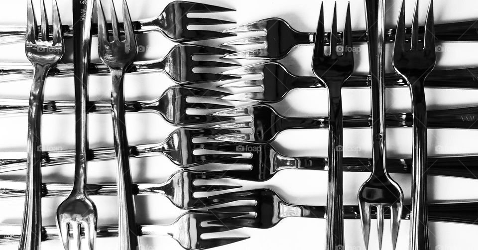 Abstract creative fork series: Fork grids.