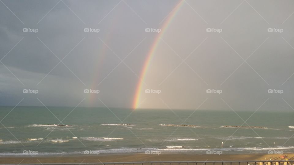 Rainbow ,Pescara,Adriatic Sea,Italy