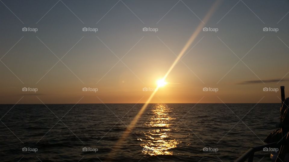 sunrise on the ocean