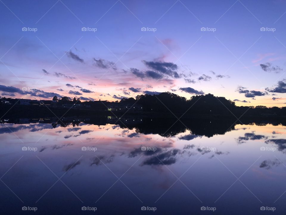 Sunset at a Lake in Michigan