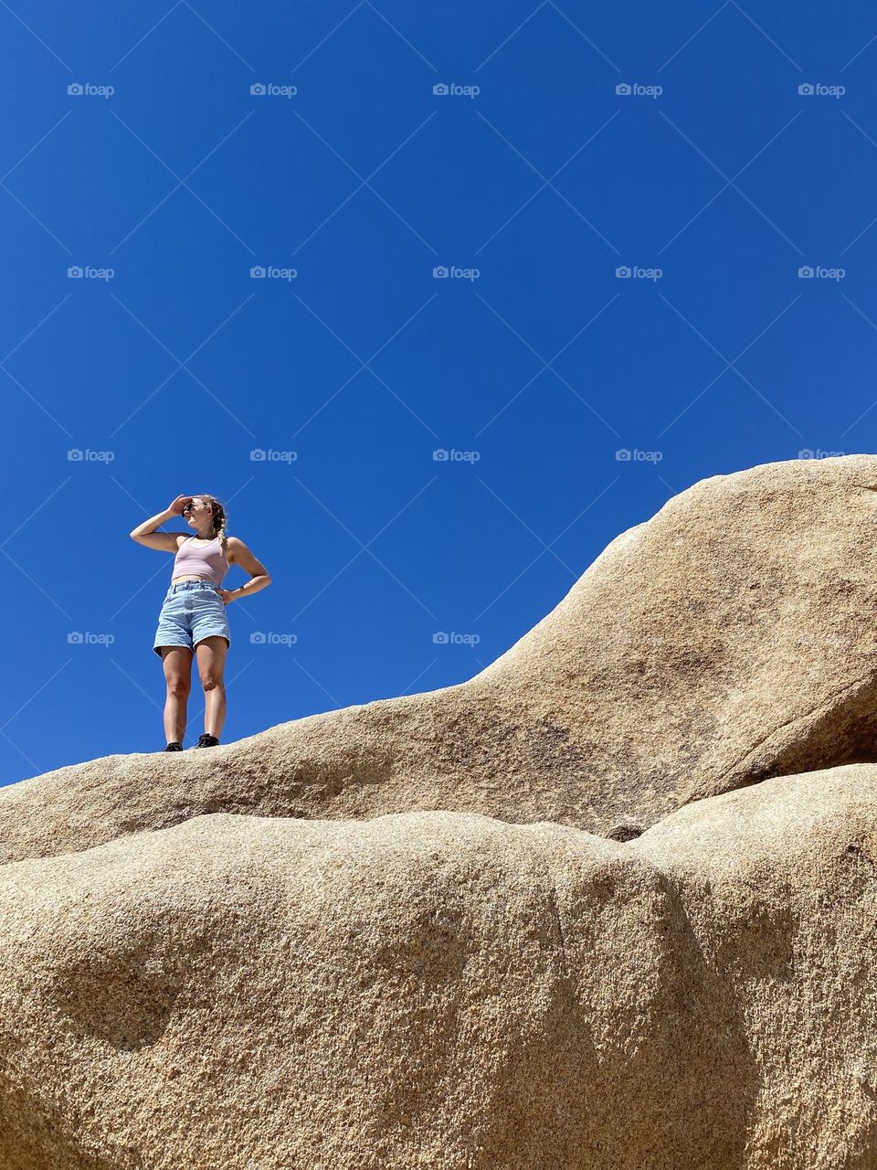 Hiker in Joshua Tree National Park 