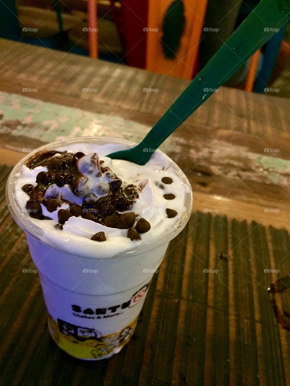 Chocolate Vanilla with ice cream Thick shake