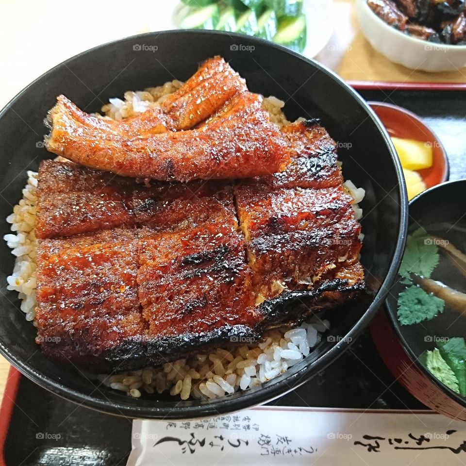Japanese food eel bowl