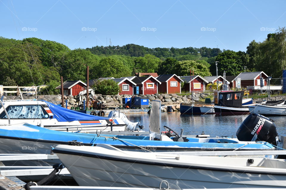 Harbour small boats