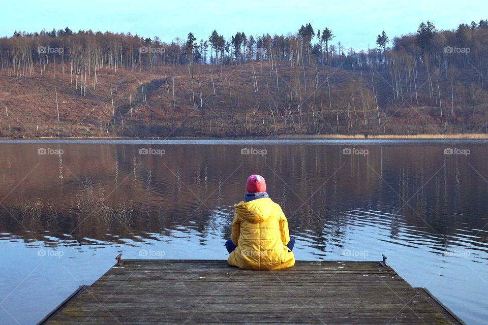 Girl on the lake